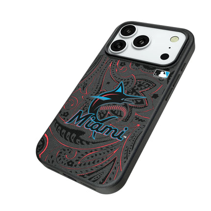 Miami Marlins Paisley MagSafe Compatible Phone Case for Apple iPhone