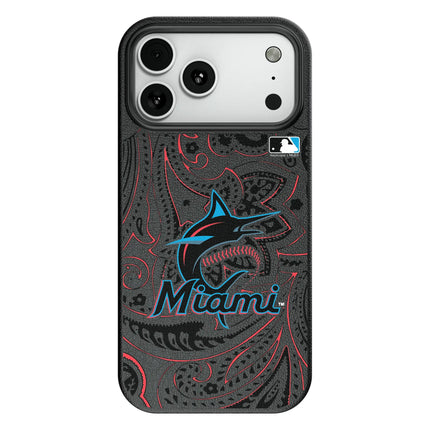 Miami Marlins Paisley MagSafe Compatible Phone Case for Apple iPhone