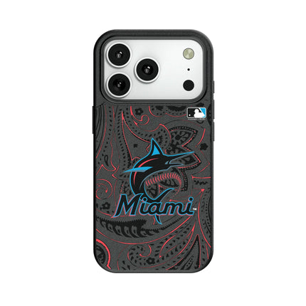 Miami Marlins Paisley MagSafe Compatible Phone Case for Apple iPhone
