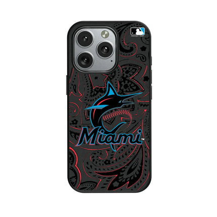 Miami Marlins Paisley MagSafe Compatible Phone Case for Apple iPhone