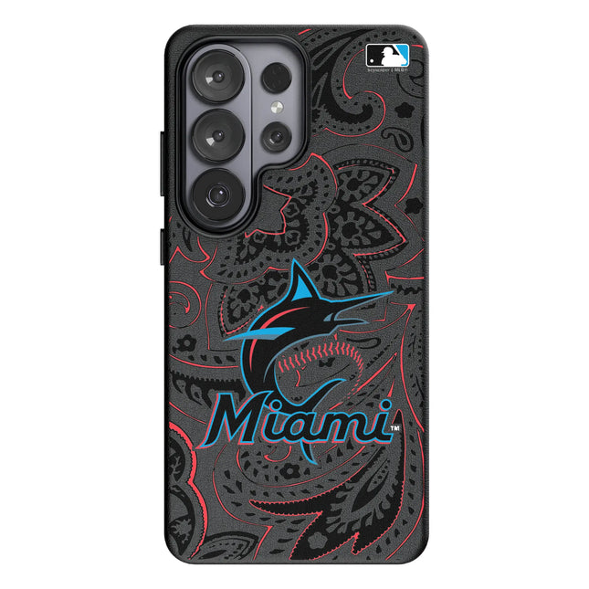 Miami Marlins Paisley MagSafe Compatible Phone Case for Samsung Galaxy