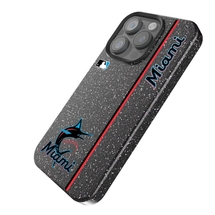 Miami Marlins Sidebar Black Bling Phone Case for Apple iPhone