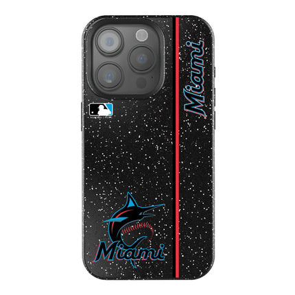 Miami Marlins Sidebar Black Bling Phone Case for Apple iPhone