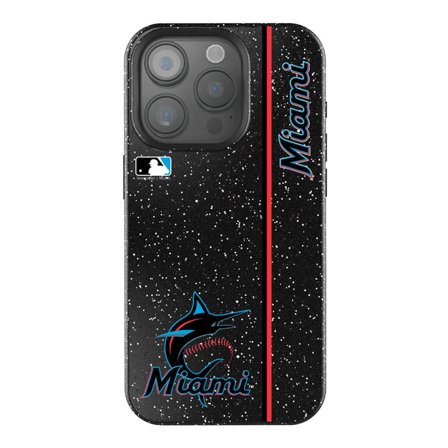 Miami Marlins Sidebar Black Bling Phone Case for Apple iPhone