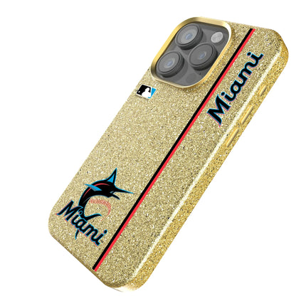 Miami Marlins Sidebar Bling Phone Case for Apple iPhone
