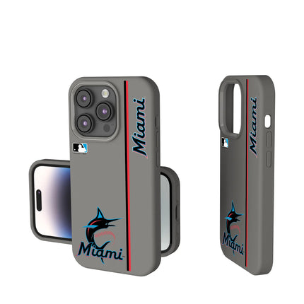 Miami Marlins Sidebar Soft Touch Phone Case for Apple iPhone