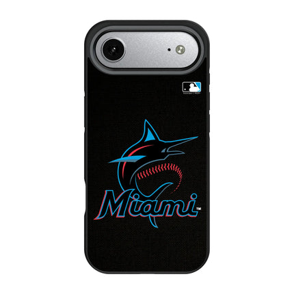 Miami Marlins Solid Bump Phone Case for Apple iPhone
