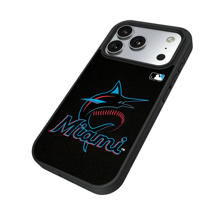 Miami Marlins Solid Bump Phone Case for Apple iPhone