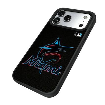 Miami Marlins Solid Bump Phone Case for Apple iPhone