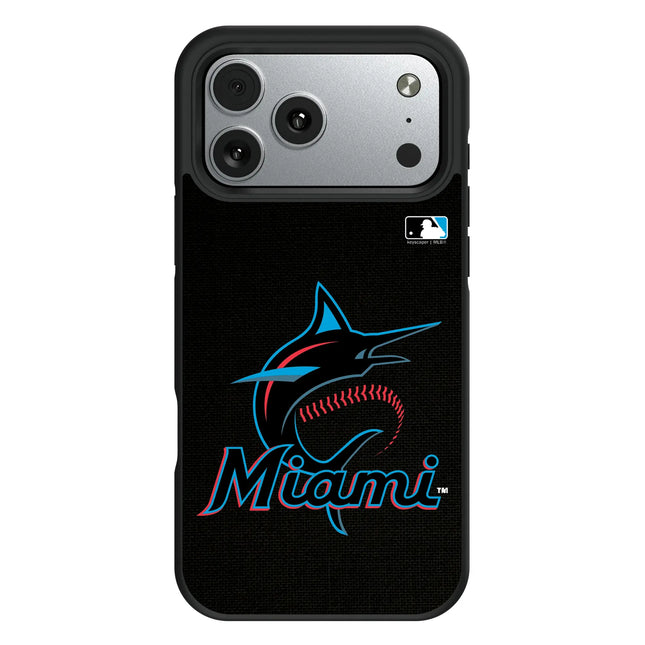 Miami Marlins Solid Bump Phone Case for Apple iPhone