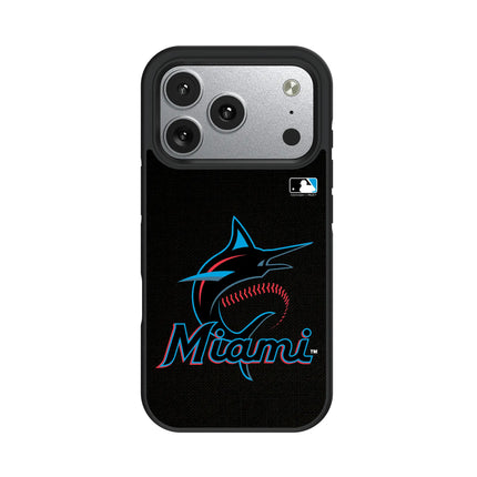 Miami Marlins Solid Bump Phone Case for Apple iPhone