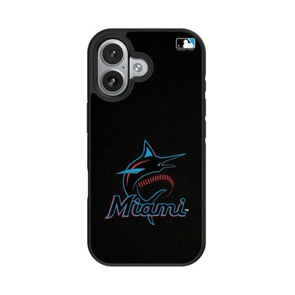 Miami Marlins Solid Bump Phone Case for Apple iPhone