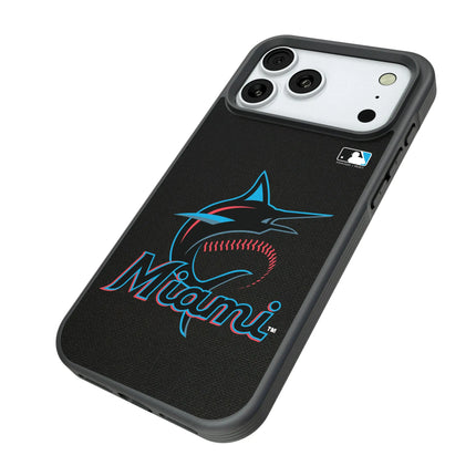 Miami Marlins Solid Bump Phone Case for Apple iPhone