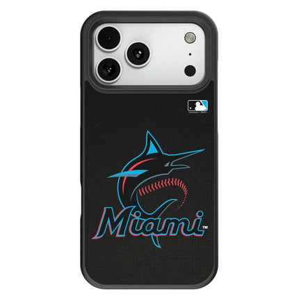 Miami Marlins Solid Bump Phone Case for Apple iPhone