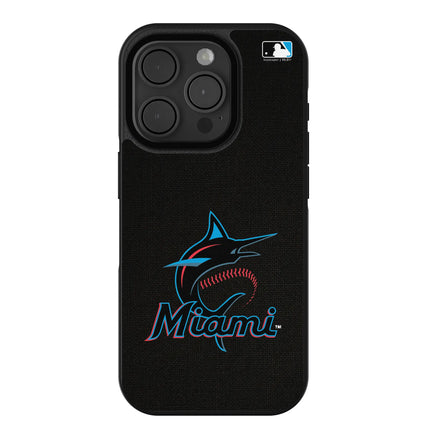Miami Marlins Solid Bump Phone Case for Apple iPhone