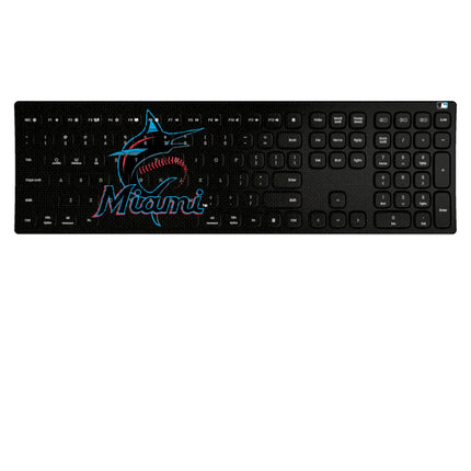 Miami Marlins Solid Curved Wireless Keyboard