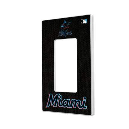Miami Marlins Solid Hidden-Screw Light Switch Plate