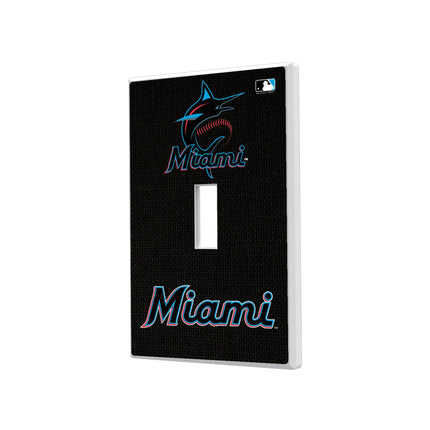 Miami Marlins Solid Hidden-Screw Light Switch Plate