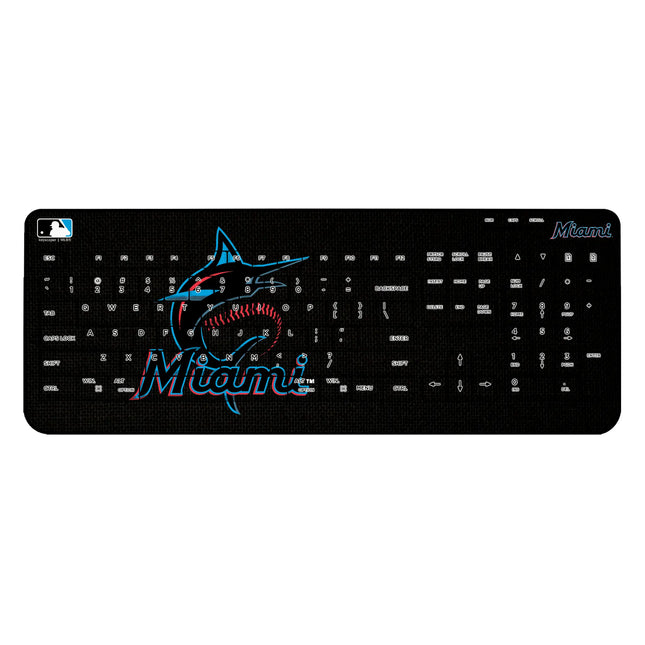 Miami Marlins Solid Wireless USB Keyboard