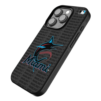 Miami Marlins Text Backdrop Bump Phone Case for Apple iPhone
