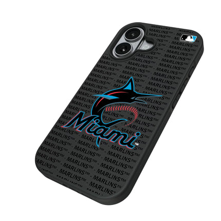 Miami Marlins Text Backdrop Bump Phone Case for Apple iPhone