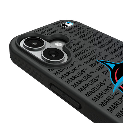Miami Marlins Text Backdrop Bump Phone Case for Apple iPhone
