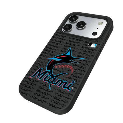 Miami Marlins Text Backdrop Bump Phone Case for Apple iPhone