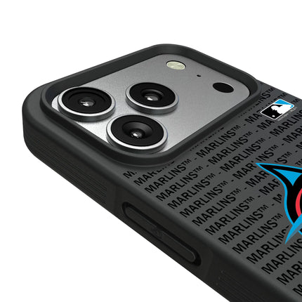 Miami Marlins Text Backdrop Bump Phone Case for Apple iPhone