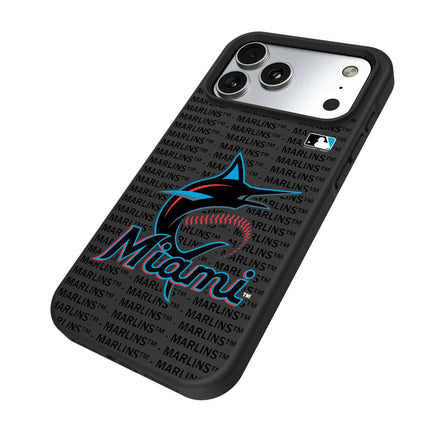 Miami Marlins Text Backdrop Bump Phone Case for Apple iPhone