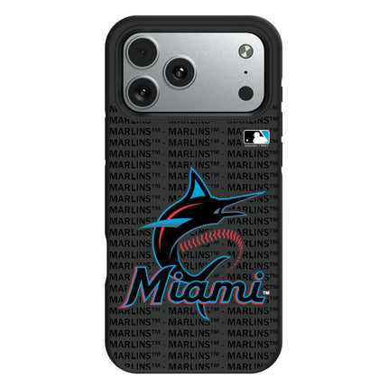 Miami Marlins Text Backdrop Bump Phone Case for Apple iPhone