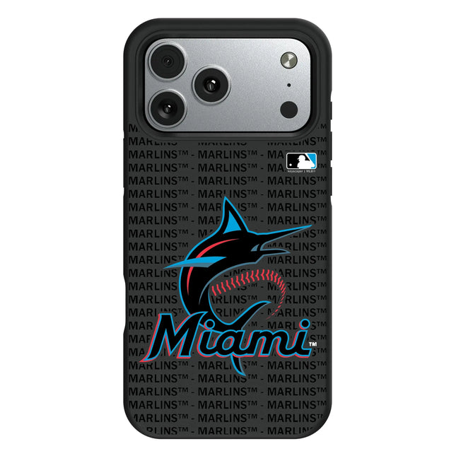 Miami Marlins Text Backdrop Bump Phone Case for Apple iPhone