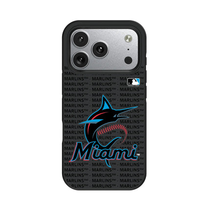 Miami Marlins Text Backdrop Bump Phone Case for Apple iPhone