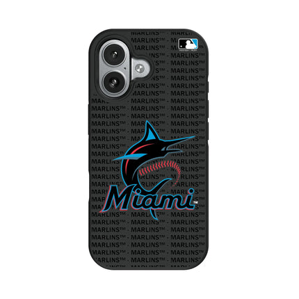 Miami Marlins Text Backdrop Bump Phone Case for Apple iPhone