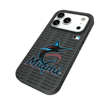 Miami Marlins Text Backdrop Bump Phone Case for Apple iPhone