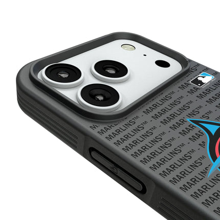 Miami Marlins Text Backdrop Bump Phone Case for Apple iPhone