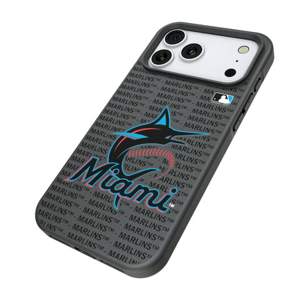 Miami Marlins Text Backdrop Bump Phone Case for Apple iPhone