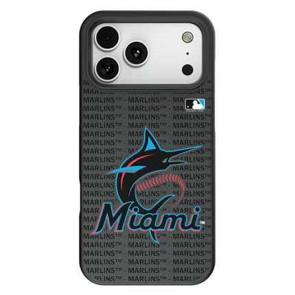 Miami Marlins Text Backdrop Bump Phone Case for Apple iPhone