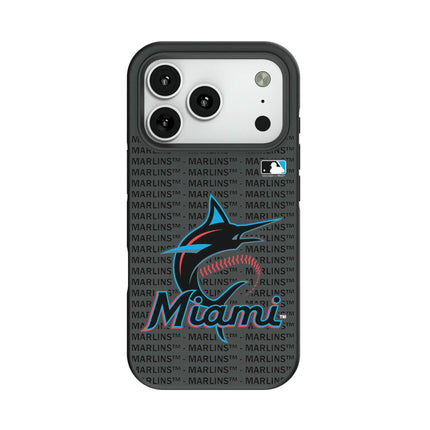 Miami Marlins Text Backdrop Bump Phone Case for Apple iPhone