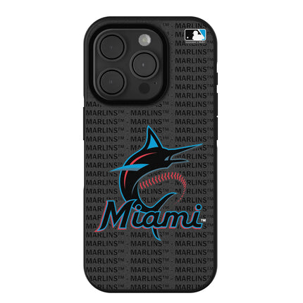 Miami Marlins Text Backdrop Bump Phone Case for Apple iPhone