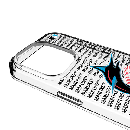 Miami Marlins Text Backdrop Clear Phone Case for Apple iPhone