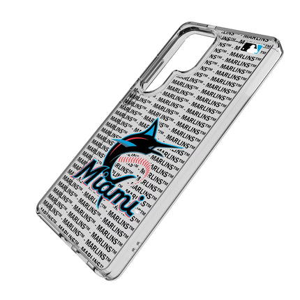 Miami Marlins Text Backdrop Clear Phone Case for Samsung Galaxy