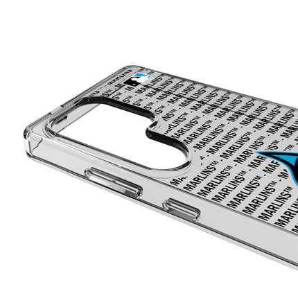 Miami Marlins Text Backdrop Clear Phone Case for Samsung Galaxy