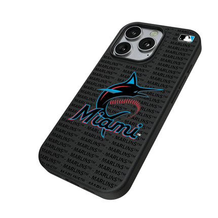 Miami Marlins Text Backdrop MagSafe Compatible Phone Case for Apple iPhone