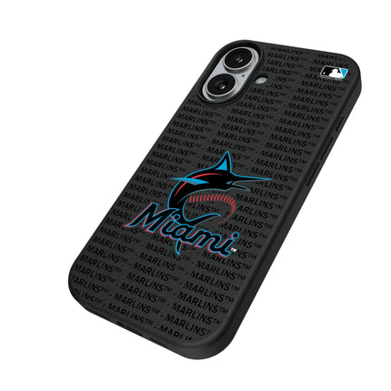Miami Marlins Text Backdrop MagSafe Compatible Phone Case for Apple iPhone