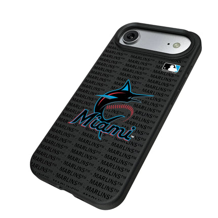 Miami Marlins Text Backdrop MagSafe Compatible Phone Case for Apple iPhone