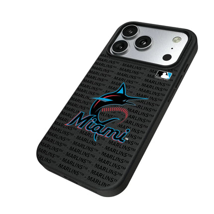 Miami Marlins Text Backdrop MagSafe Compatible Phone Case for Apple iPhone