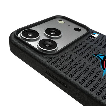 Miami Marlins Text Backdrop MagSafe Compatible Phone Case for Apple iPhone