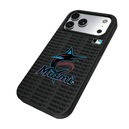 Miami Marlins Text Backdrop MagSafe Compatible Phone Case for Apple iPhone