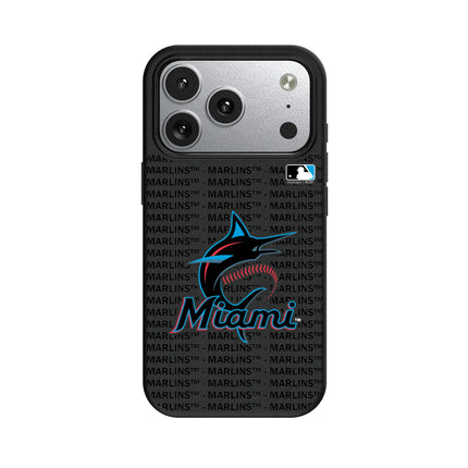Miami Marlins Text Backdrop MagSafe Compatible Phone Case for Apple iPhone