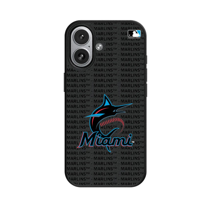 Miami Marlins Text Backdrop MagSafe Compatible Phone Case for Apple iPhone